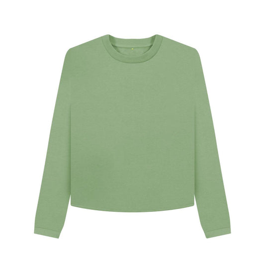 Sage Printed Boxy Jumpers