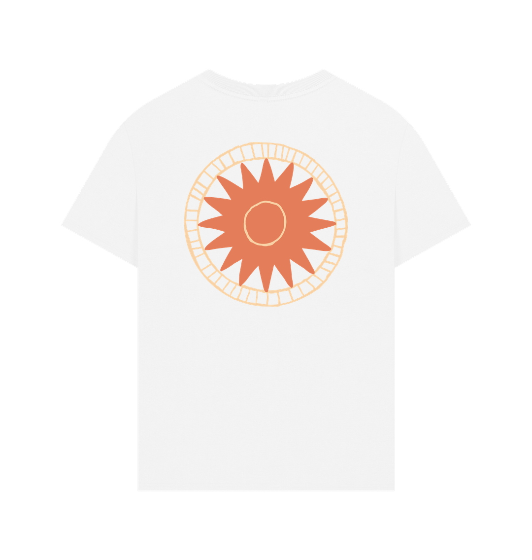 White Printed T-shirt Back