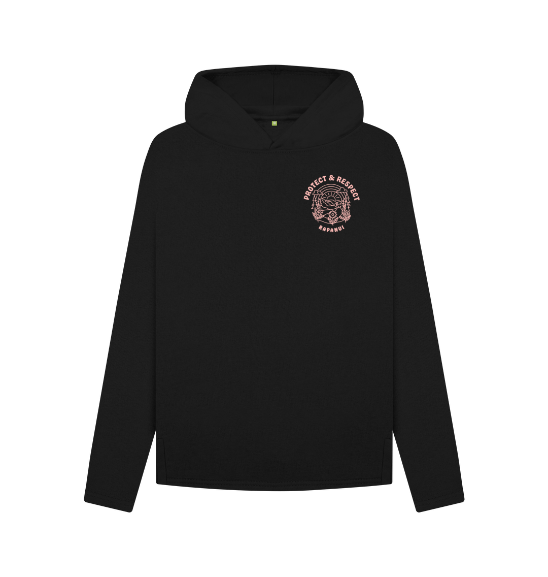 Black Printed Hoody Front
