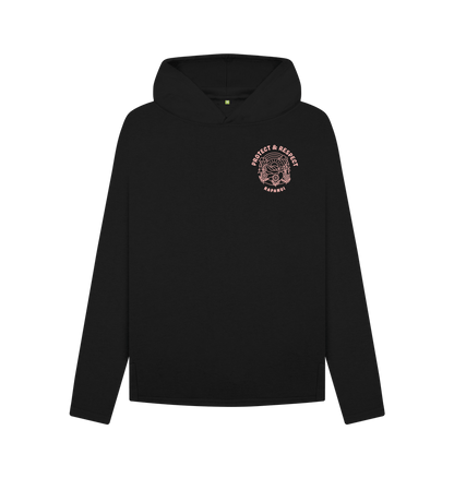Black Printed Hoody Front