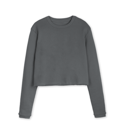 Slate Grey Printed Boxy Jumpers Front