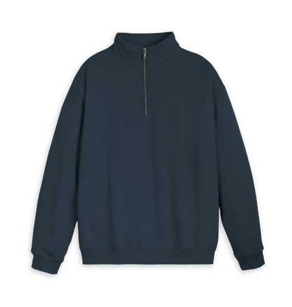 Navy Printed Sweater Front
