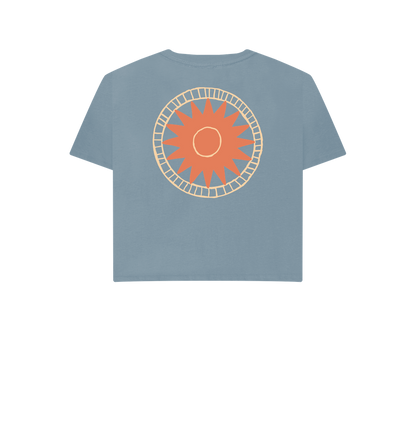 Stone Blue Printed T-shirt Back
