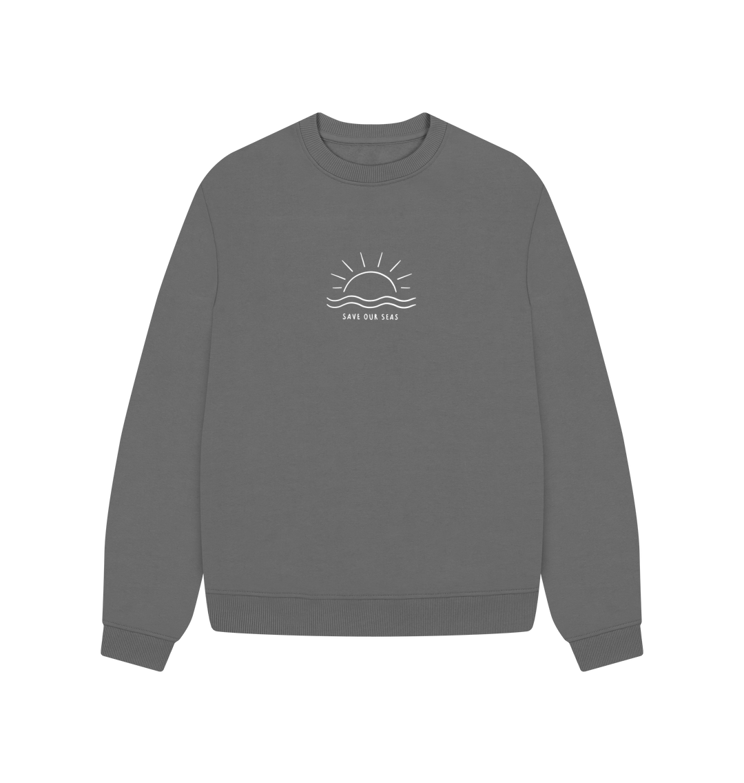 Slate Grey Printed Sweater Front