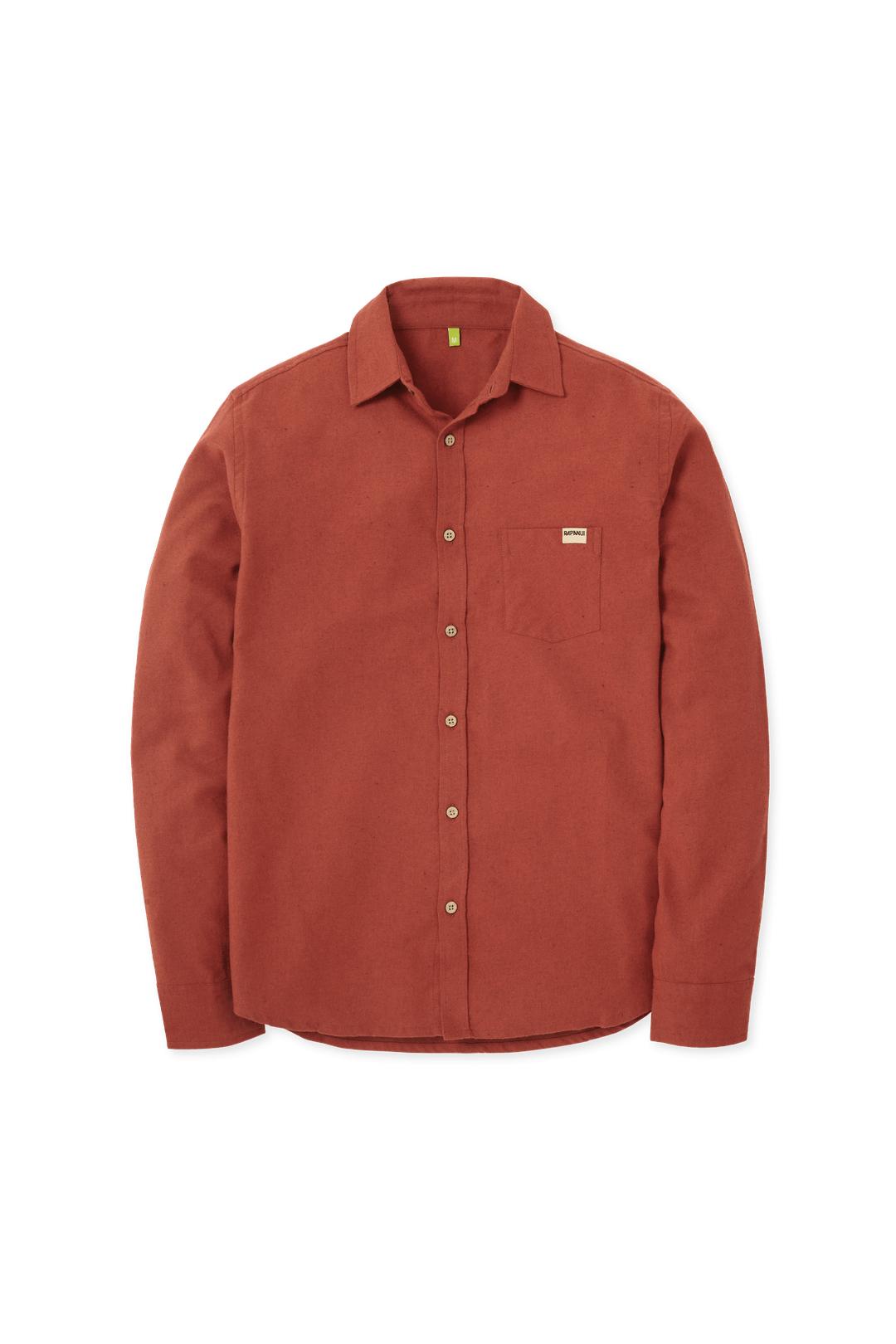 Rust Recycled Flannel Shirt