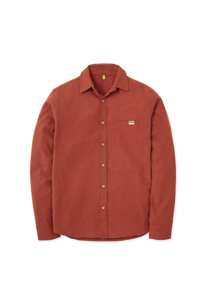 Rust Recycled Flannel Shirt