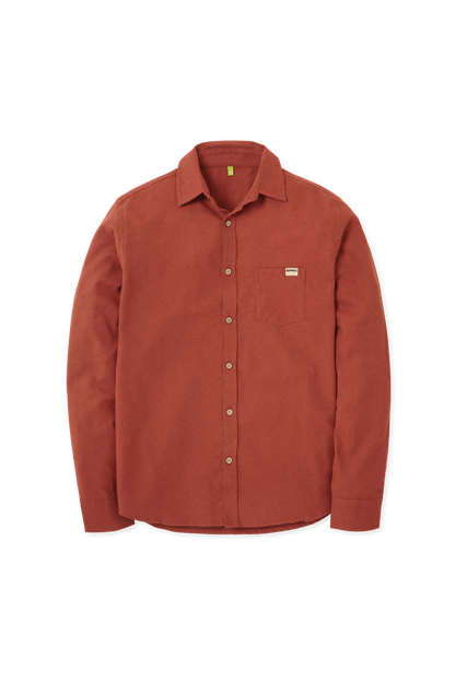 Rust Recycled Flannel Shirt