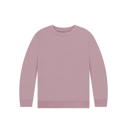Mauve Printed Kids Jumper Front