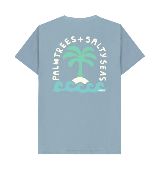 Stone Blue Printed T-shirt