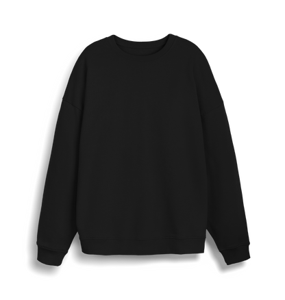 Black Printed Sweater Front