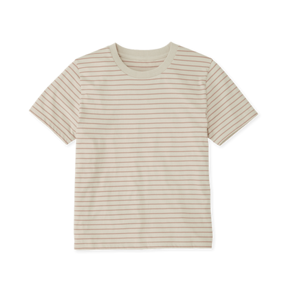 Taupe Stripes Printed T-shirt