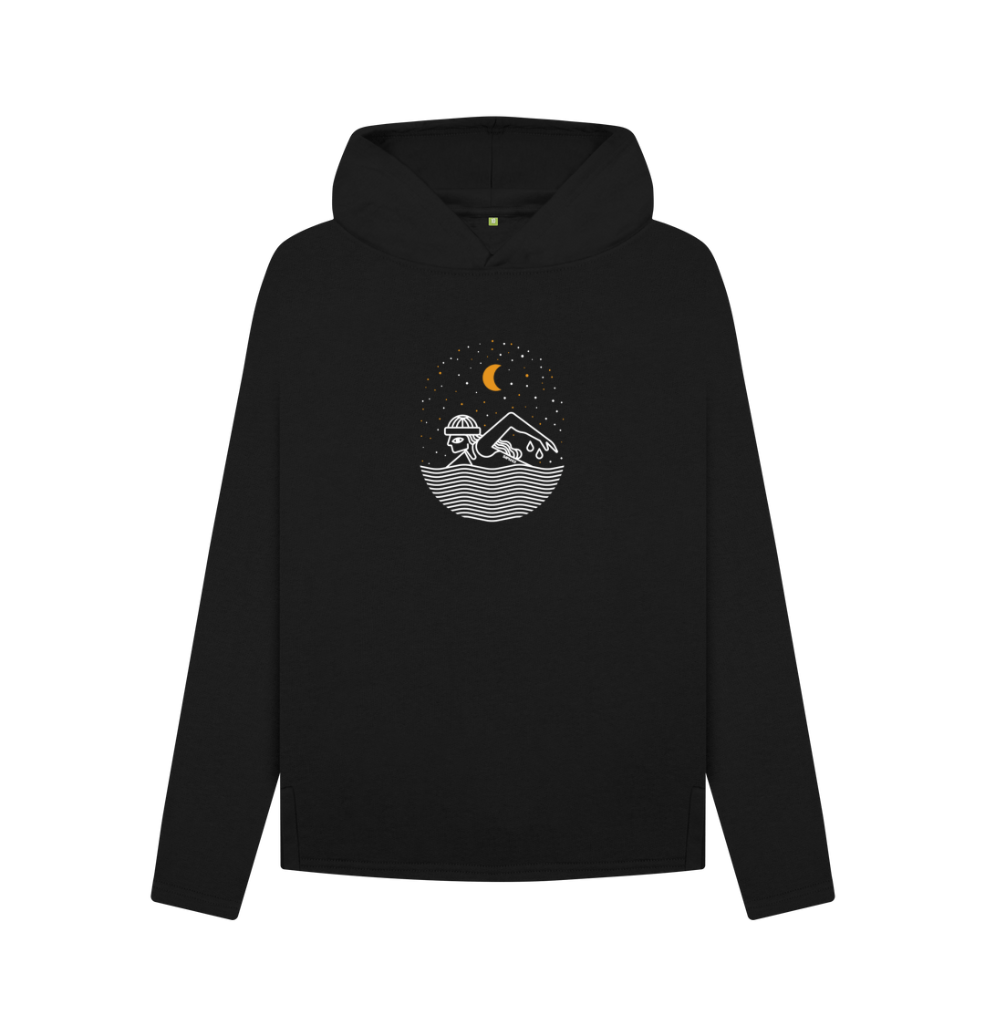 Black Printed Hoody Front
