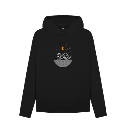 Black Printed Hoody Front