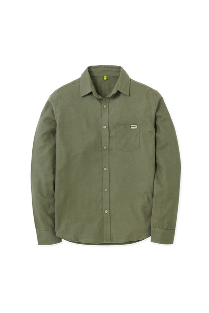 Khaki Recycled Flannel Shirt