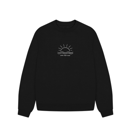Black Printed Sweater Front