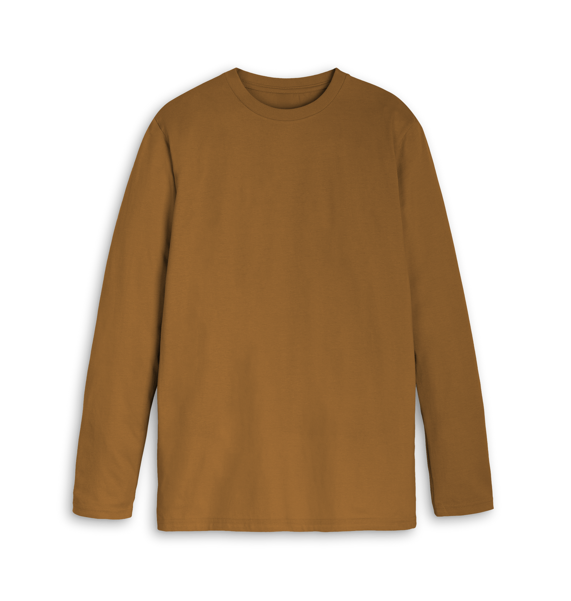 Brown Printed Long Sleeve T Shirt Front