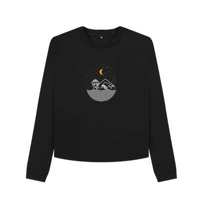 Black Printed Boxy Jumpers