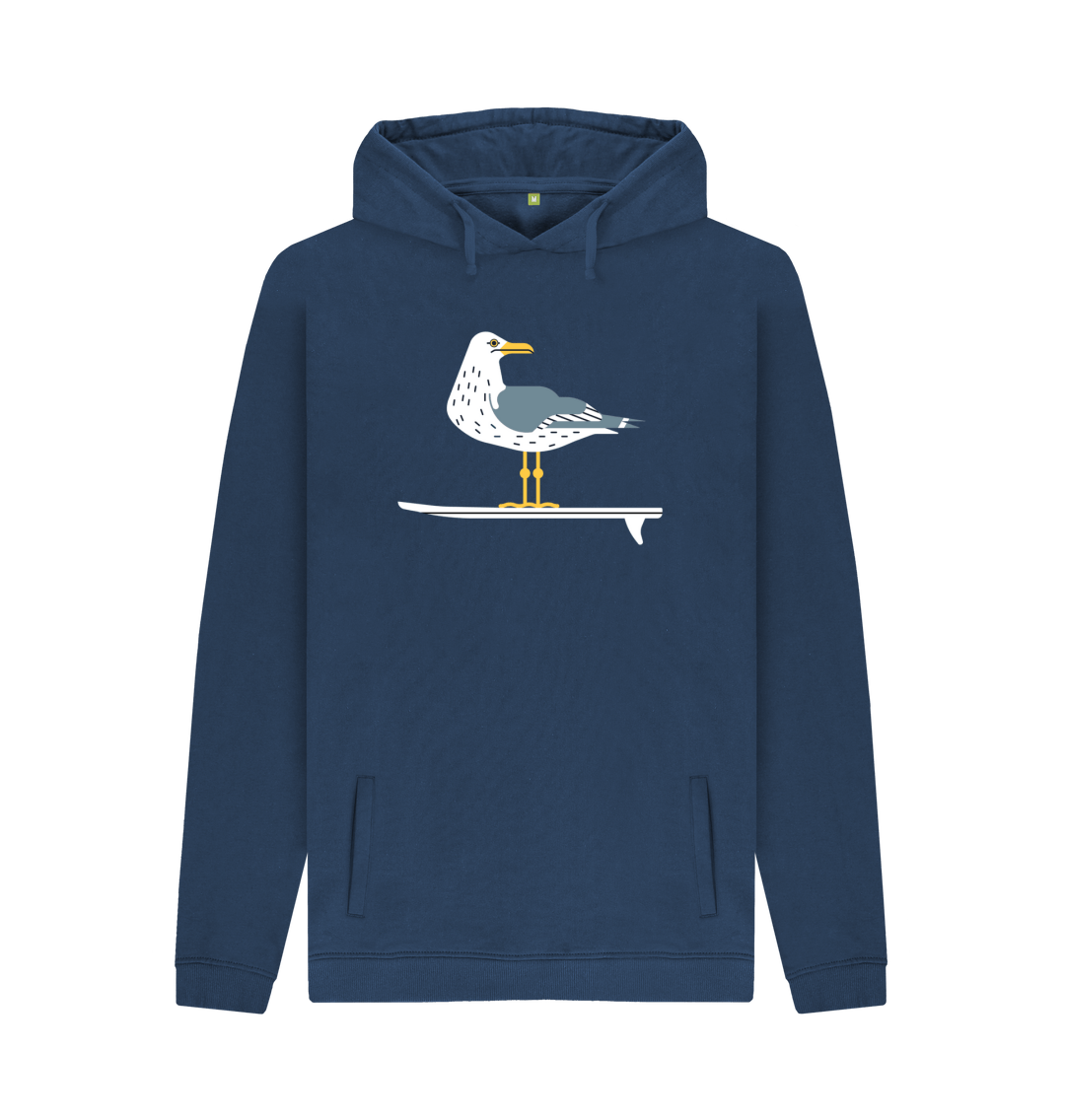 Navy Printed Hoody Front