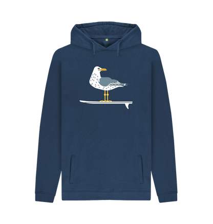 Navy Printed Hoody Front
