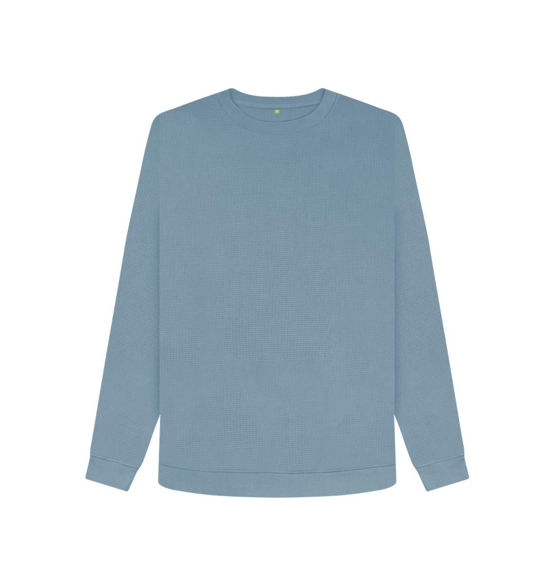 Stone Blue Waffle Jumper