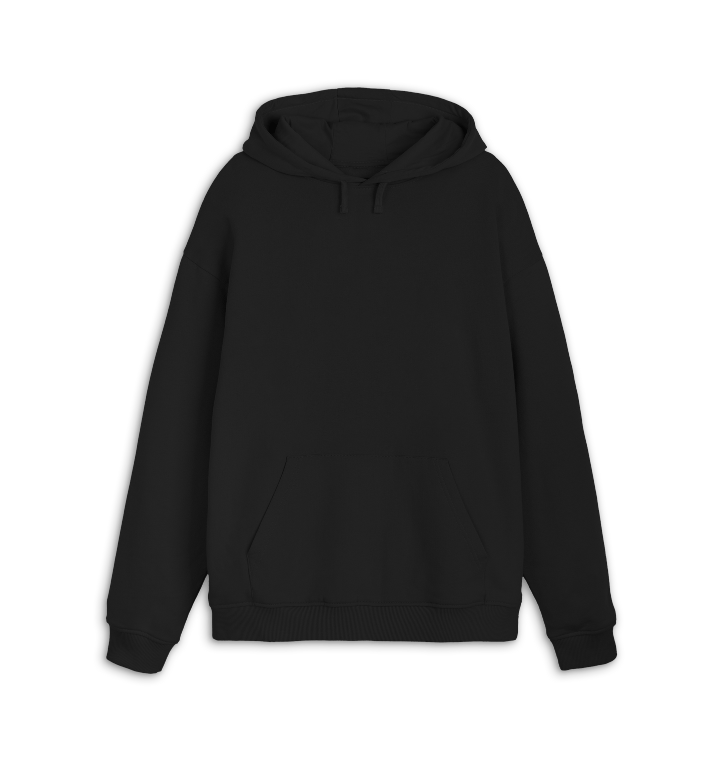 Black Printed Hoody Front