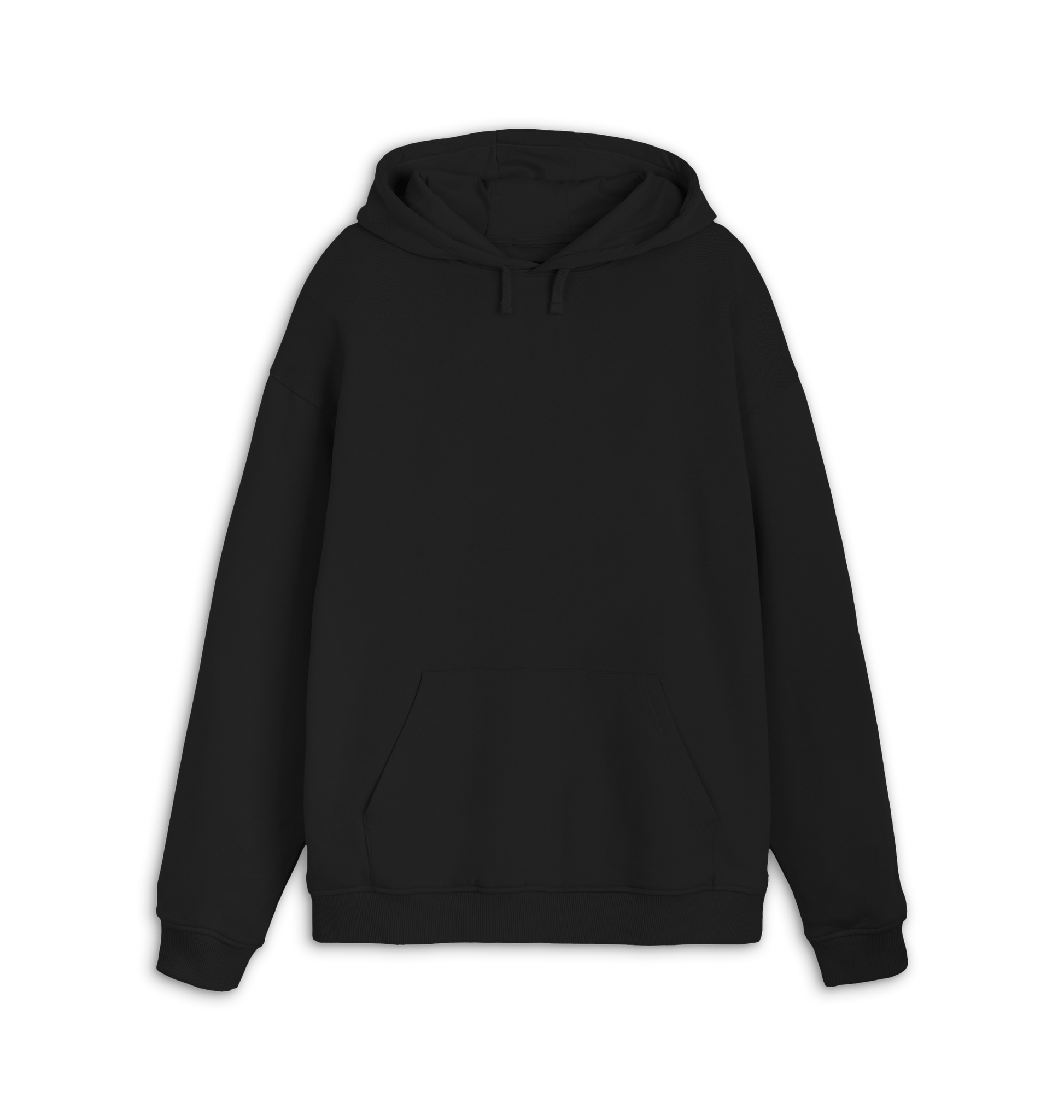 Black Printed Hoody Front