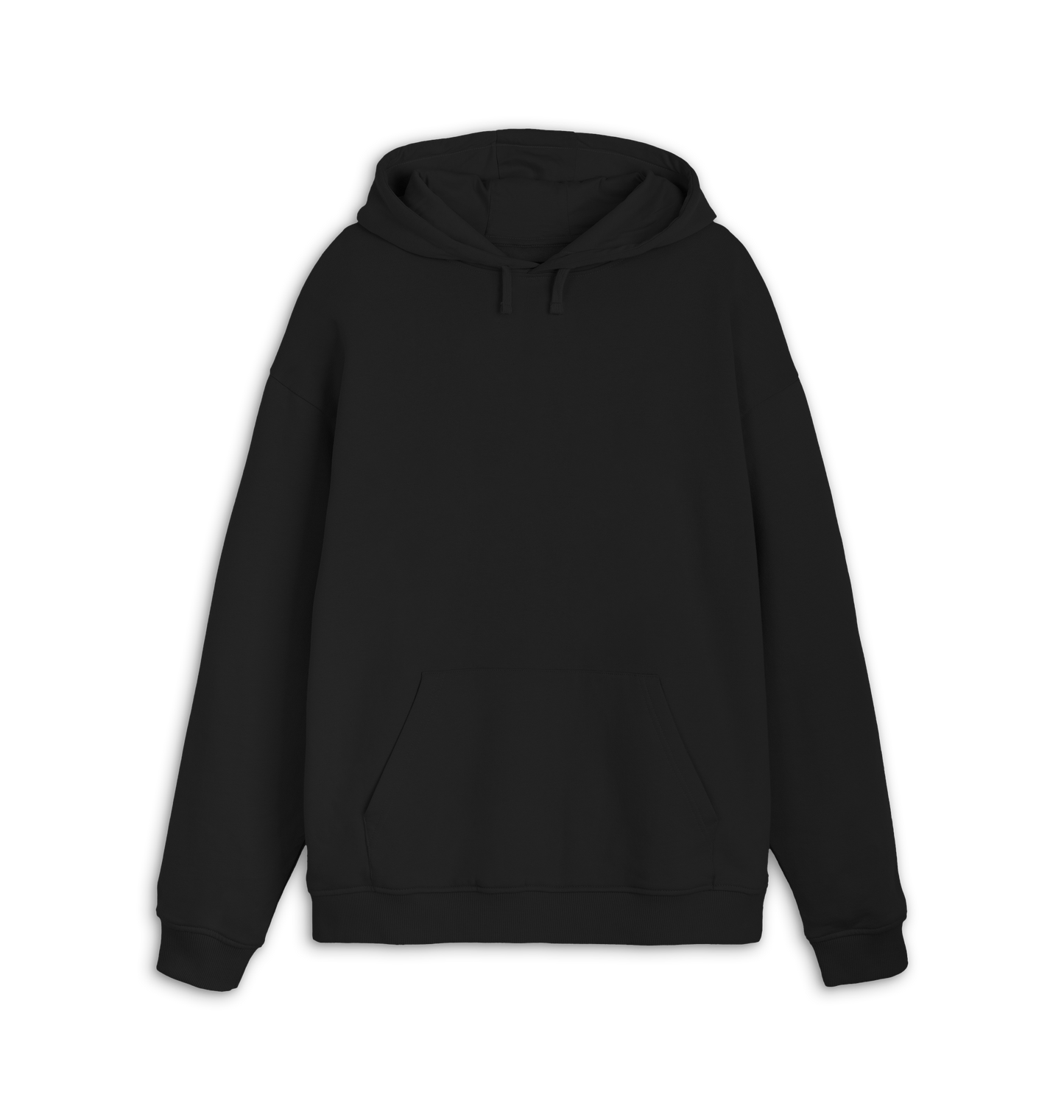 Black Printed Hoody Front