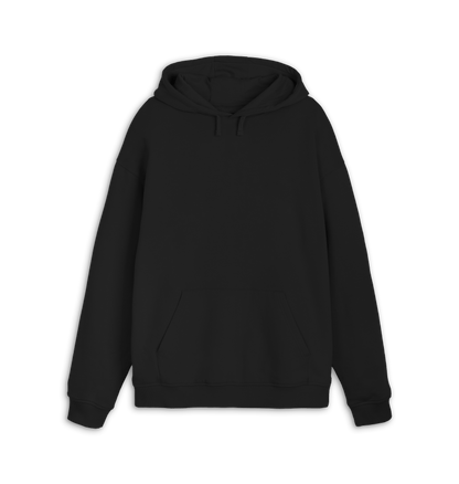 Black Printed Hoody Front