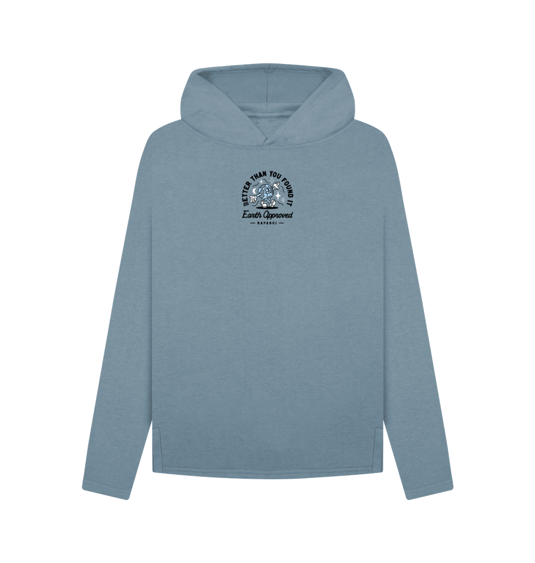 Stone Blue Printed Hoody Front