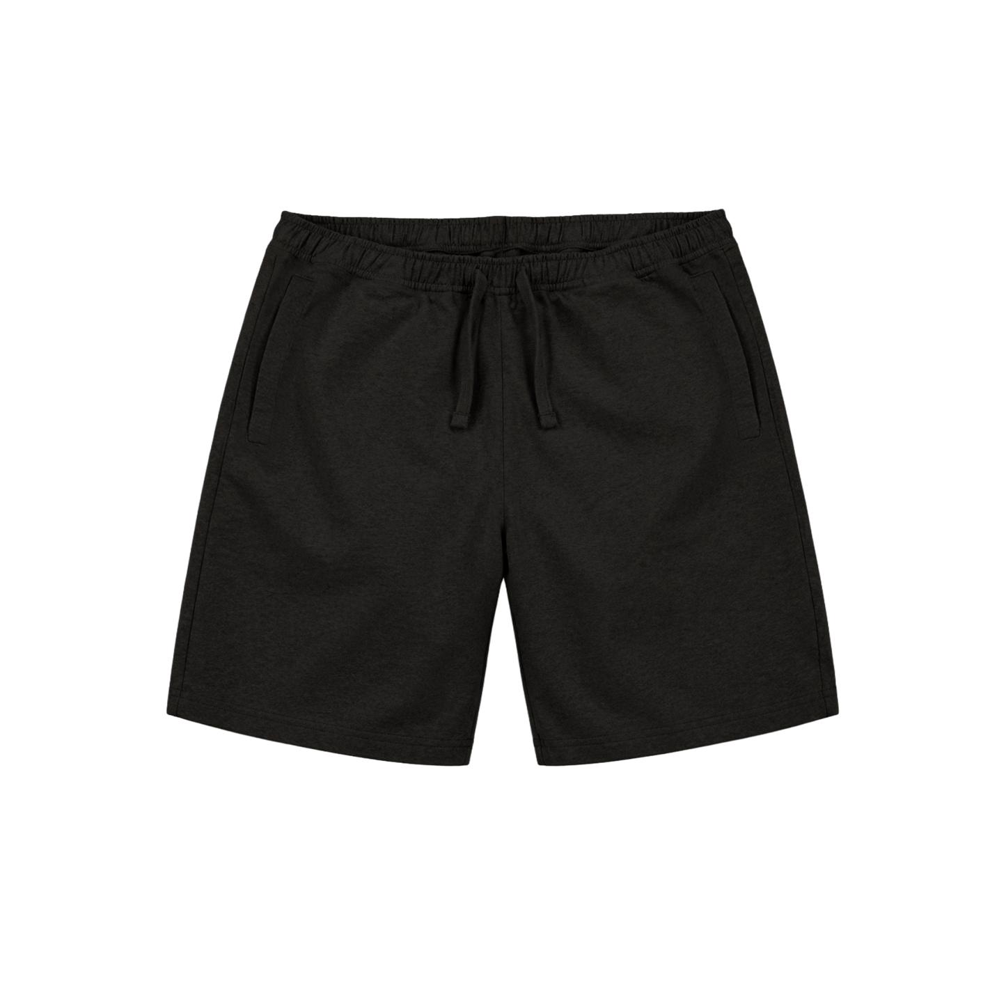 Black Printed Mens Shorts Front