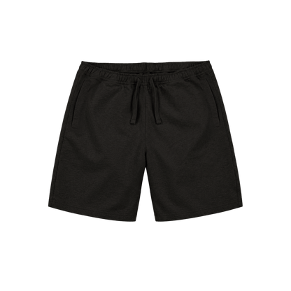 Black Printed Mens Shorts Front