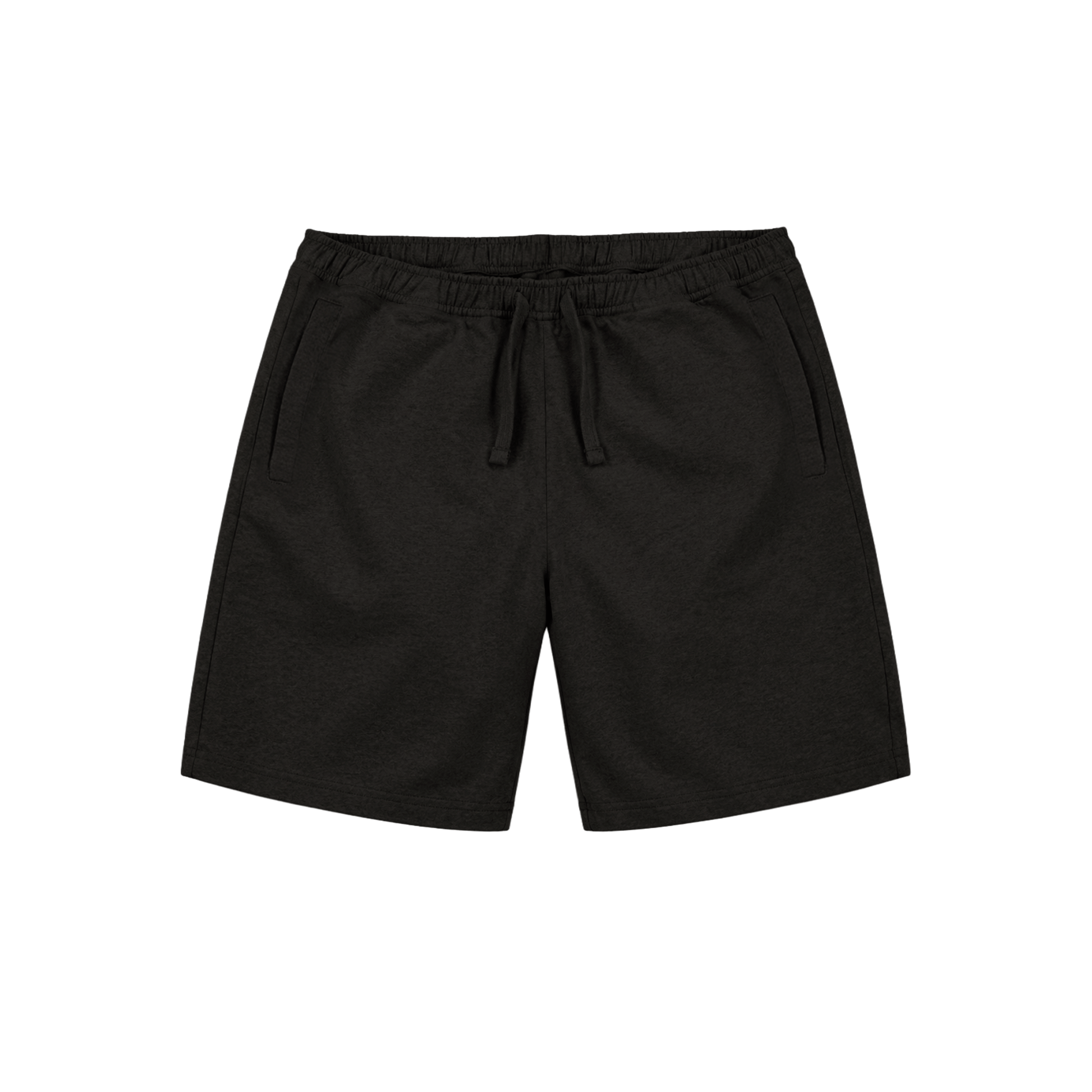 Black Printed Mens Shorts Front