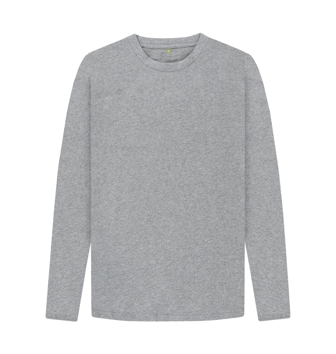 Athletic Grey Printed Long Sleeve T Shirt Front