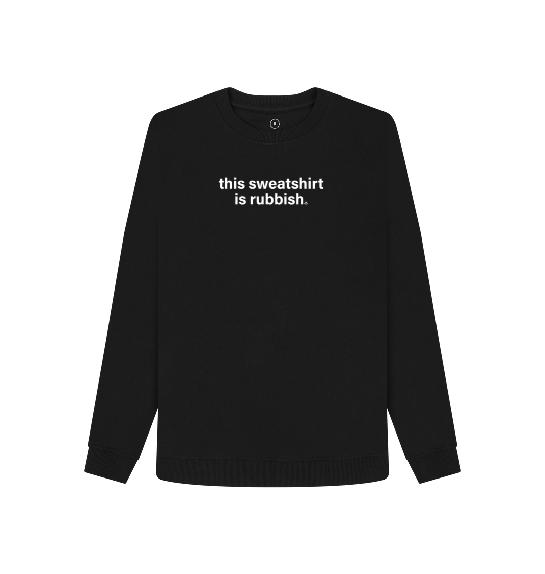 Black Recycled Printed Sweater Front