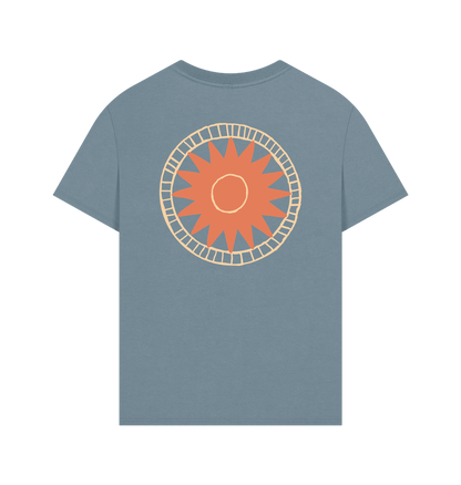 Stone Blue Printed T-shirt Back