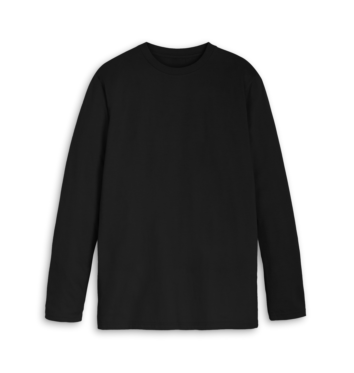 Black Printed Long Sleeve T Shirt Front
