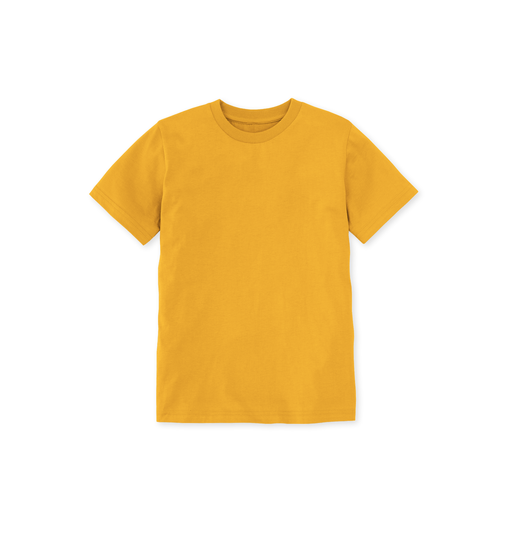 Mustard Printed Kids T-Shirt Front