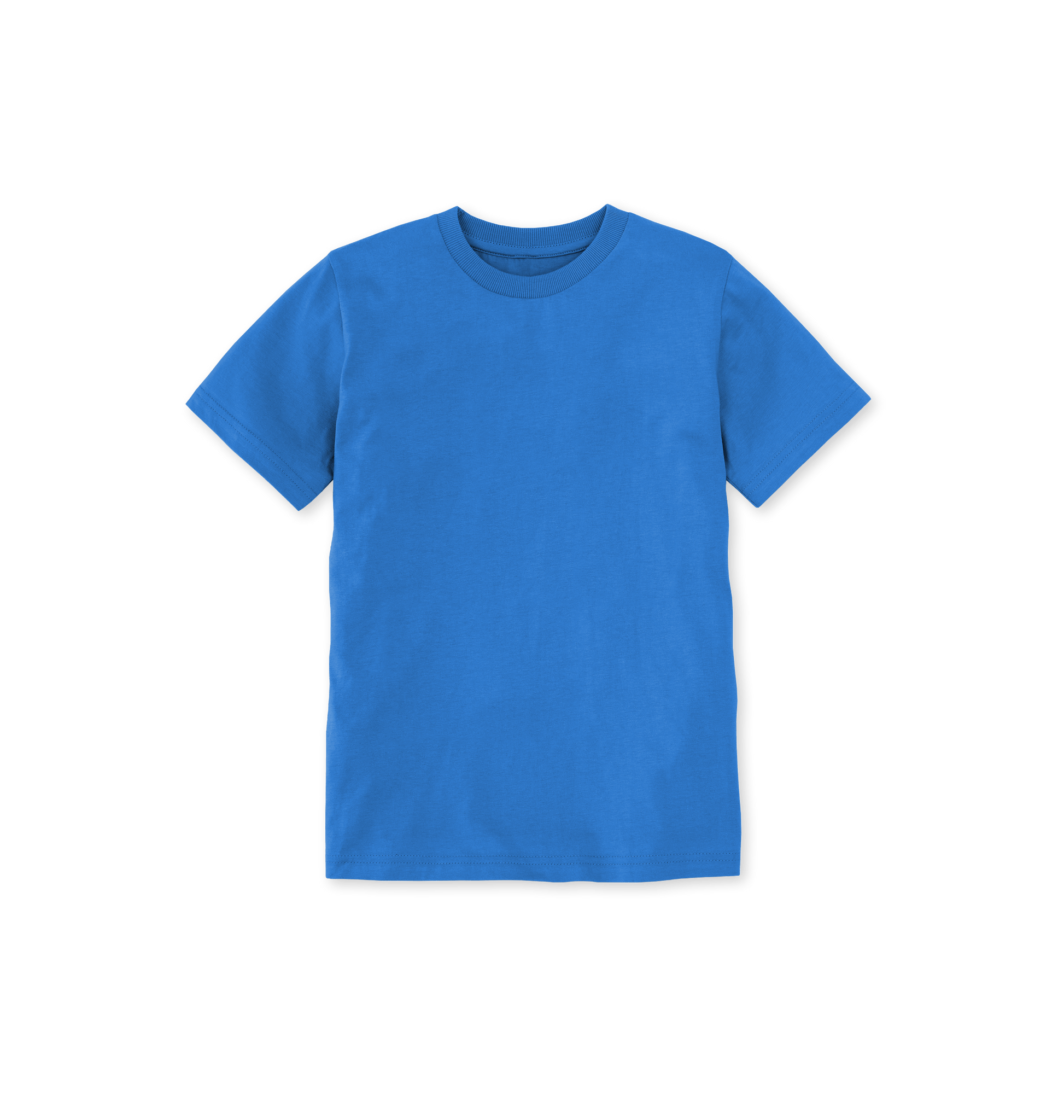 Bright Blue Printed Kids T-Shirt Front