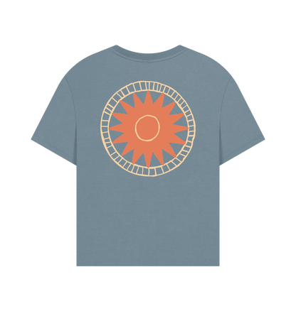 Stone Blue Printed T-shirt Back
