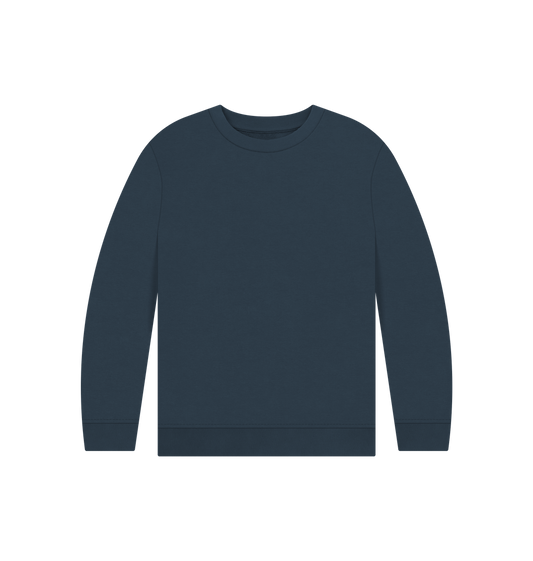 Navy Blue Printed Kids Jumper