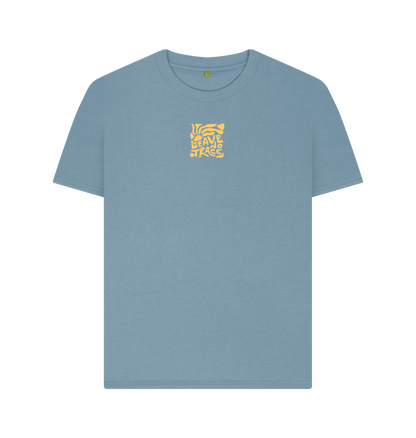 Stone Blue Printed T-shirt Front
