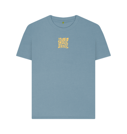 Stone Blue Printed T-shirt Front