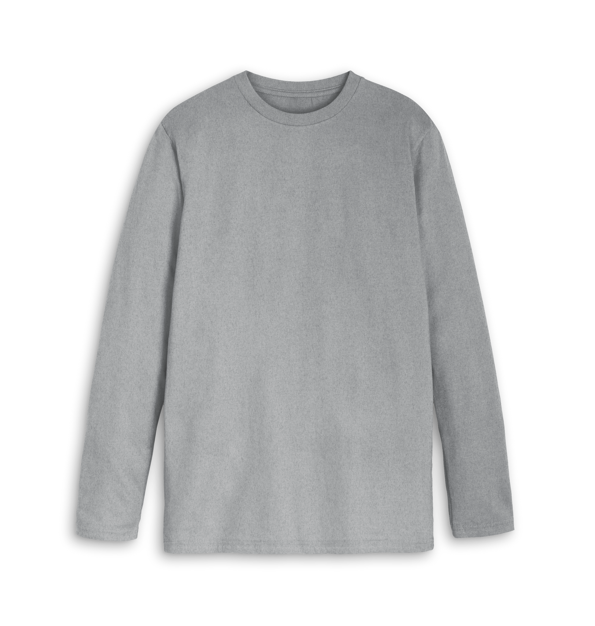 Athletic Grey Printed Long Sleeve T Shirt Front