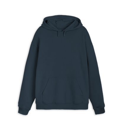 Navy Printed Hoody Front