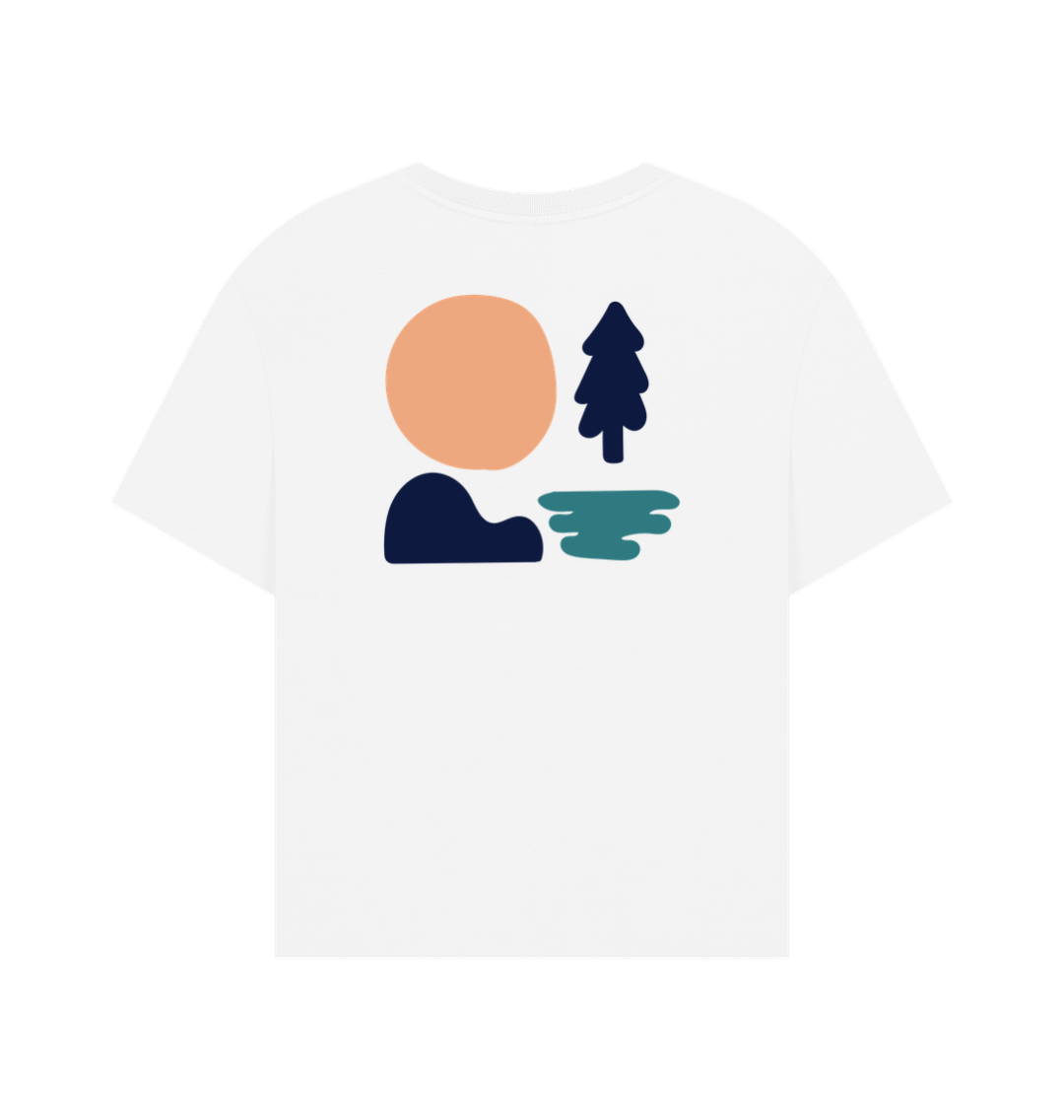 White Printed T-shirt Back