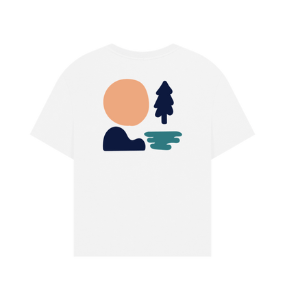 White Printed T-shirt Back