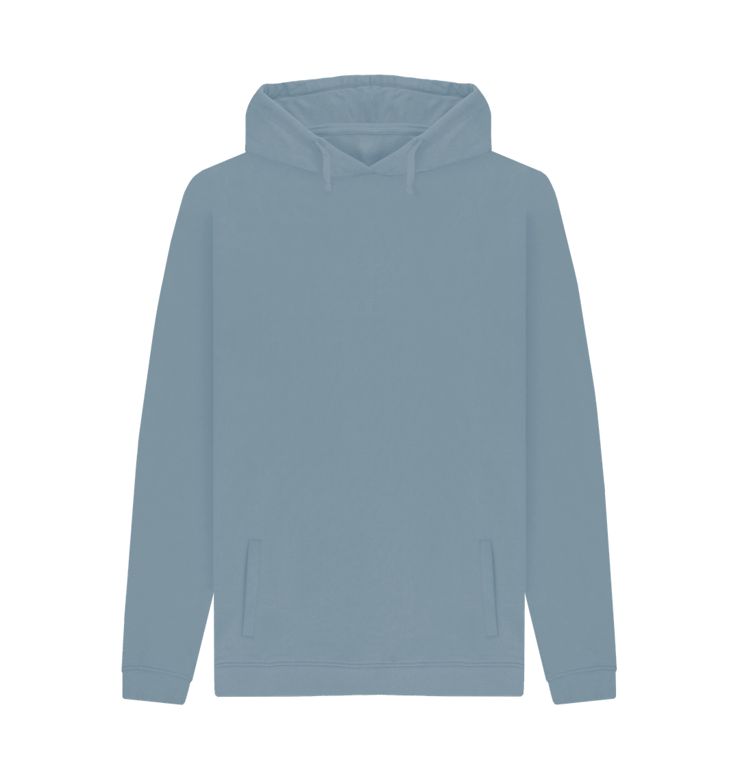Stone Blue Printed Hoody Front