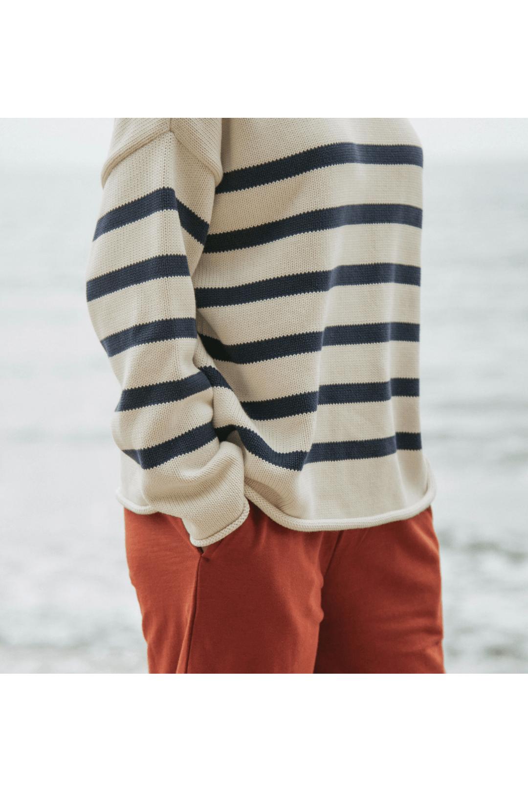 Offshore Oversized Striped Knitted Jumper - Knitwear