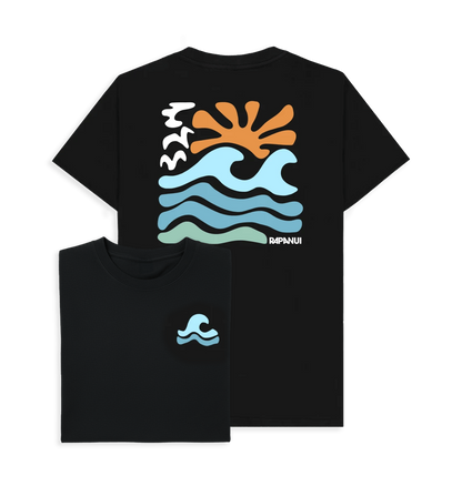 Black Printed T-shirt Front