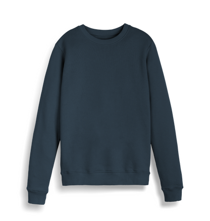 Navy Blue Printed Sweater Front